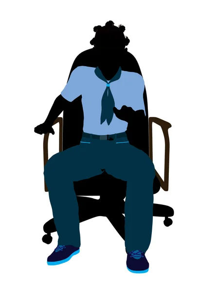 Афро-американських скаутів, сидячи в кріслі — стокове фото