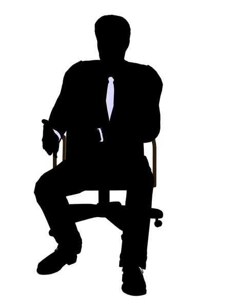 Man dragen een pak zittend in een stoel — Stockfoto