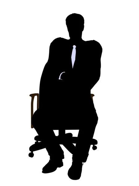 stock image Male Wearing A Business Suit Sitting In A Chair