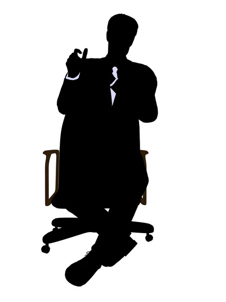 Homme portant une combinaison d'affaires assis dans une chaise — Photo