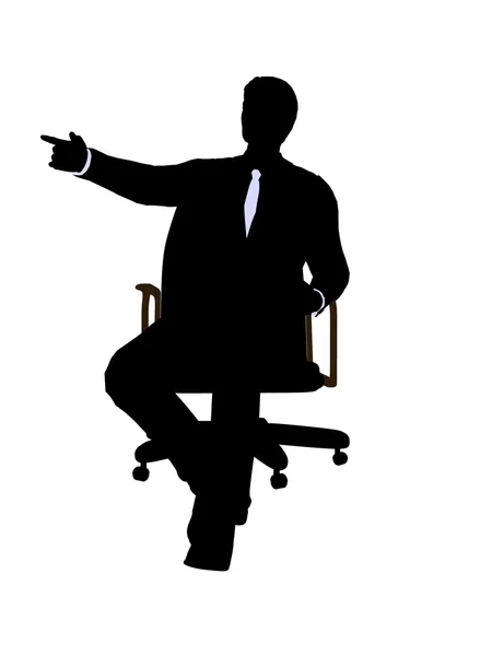Man dragen een pak zittend in een stoel — Stockfoto