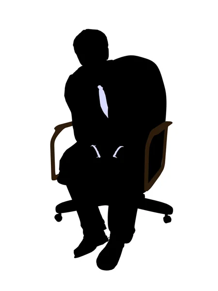 Homme portant une combinaison d'affaires assis dans une chaise — Photo