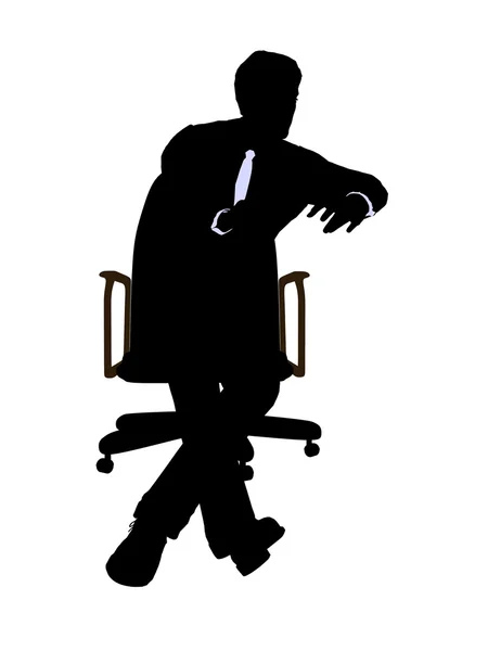 椅子に座ってビジネス スーツを着ている男性 — ストック写真