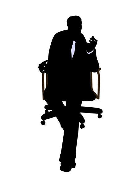 Male Wearing A Business Suit Sitting In A Chair — Φωτογραφία Αρχείου