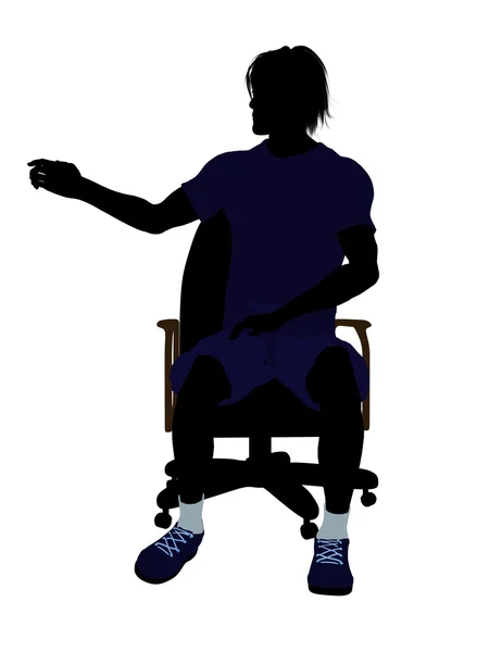 Tennisspelare som sitter i en stol illustrati — Stockfoto