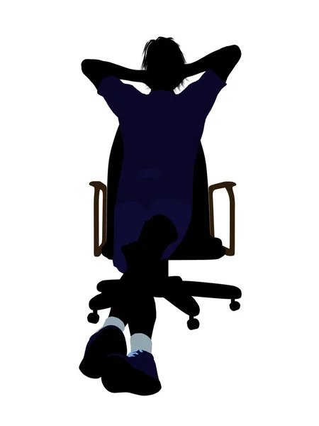 Jucător de tenis de sex masculin care stă într-un scaun Illustrati — Fotografie, imagine de stoc