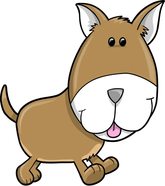 Lindo cachorro perro vector — Archivo Imágenes Vectoriales