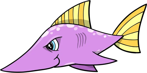 Средний вектор фиолетовой меч-рыбы — стоковый вектор