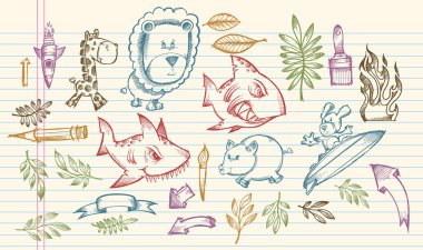 Mega Doodle Sketch Vector Collection clipart