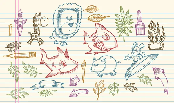 Mega Doodle Sketch Collection vectorielle — Image vectorielle
