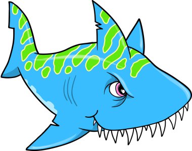 Mavi demek köpekbalığı vektör çizim