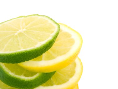 Lemon and lime slices clipart