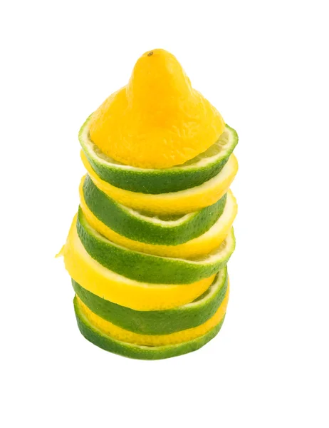 Lemon and lime slices. Royalty Free Stock Images