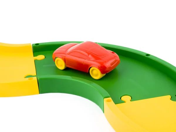 Kırmızı oyuncak araba — Stok fotoğraf