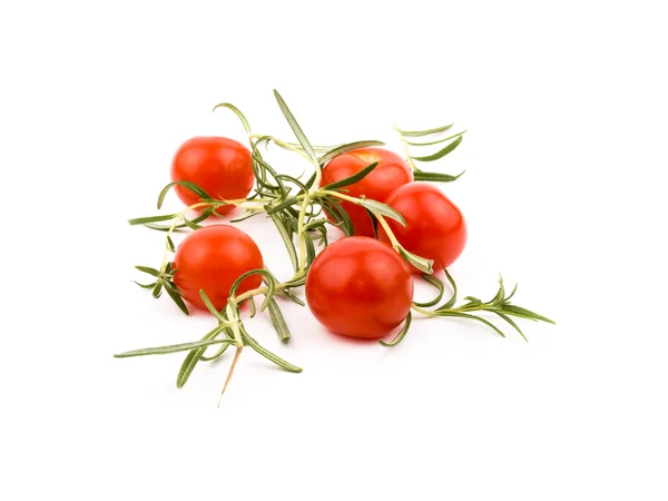 Kiraz domates ve biberiye Stok Resim
