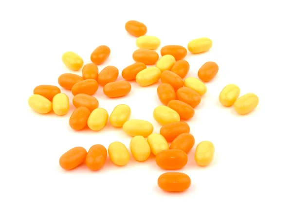 Помаранчеві та жовті цукерки — стокове фото