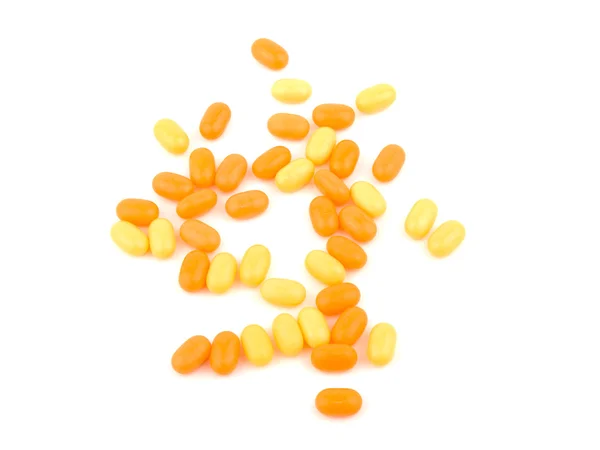 Orange and yellow candies — Stock Photo, Image