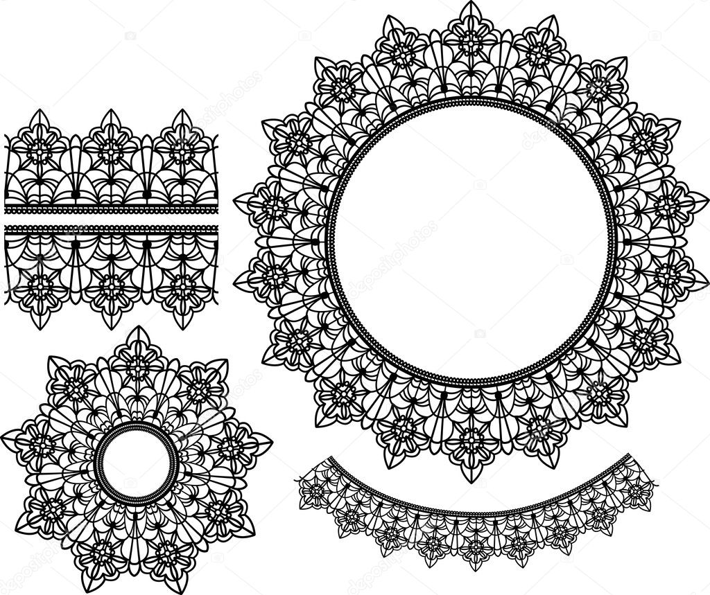 Set of vector lace elements