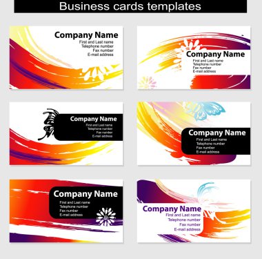 Business cards templates clipart