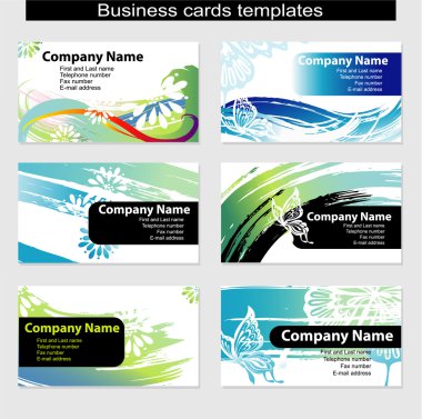 Business cards templates clipart