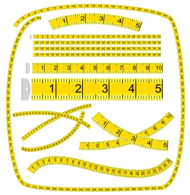 Art Brush «Measuring tape» (see palette brush in file) clipart