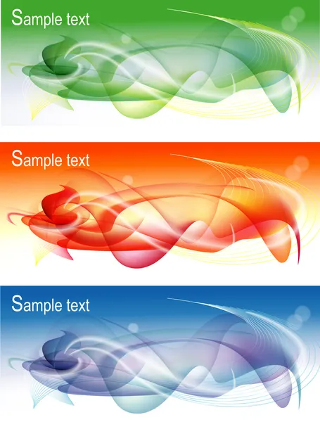 Bannières abstraites colorées — Image vectorielle