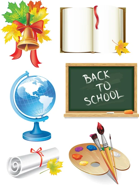 Set di icone dell'istruzione e della scuola — Vettoriale Stock