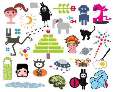 Mix of different vector images. vol.3 clipart