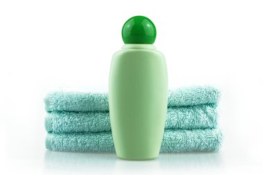 Towel and skin care products clipart