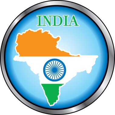 India Round Button clipart