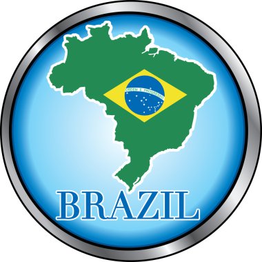 Brazil Round Button clipart