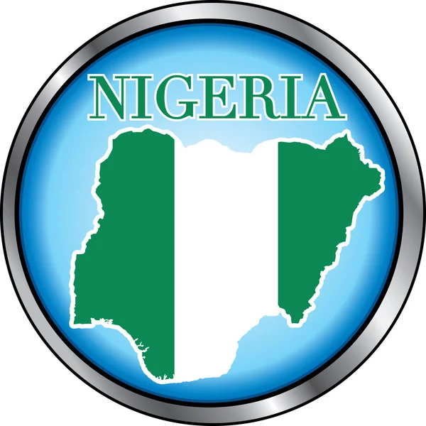 Przycisk Nigerii — Wektor stockowy