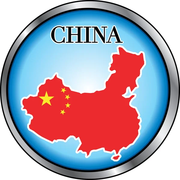 中国丸いボタン — ストックベクタ