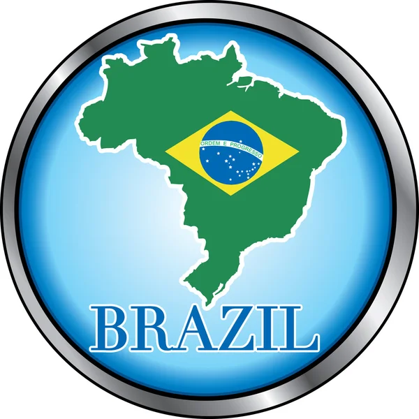 브라질 라운드 버튼 — 스톡 벡터