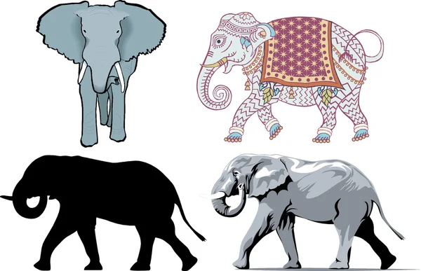 Elefántok — Stock Vector