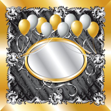 Gold & Silver Balloon Background clipart