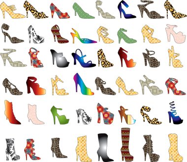 Shoe Silhouettes 3 clipart