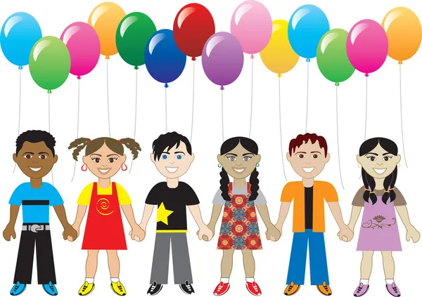 Μπαλόνι παιδιά — Διανυσματικό Αρχείο