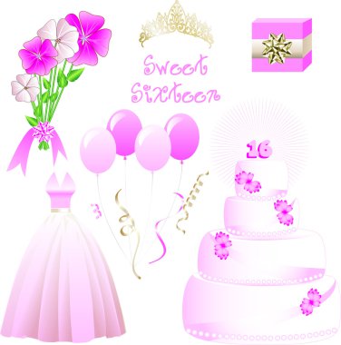Sweet Sixteen Icons clipart