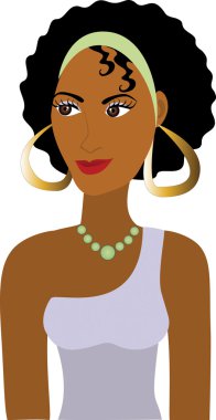 Afro Girl Avatar clipart