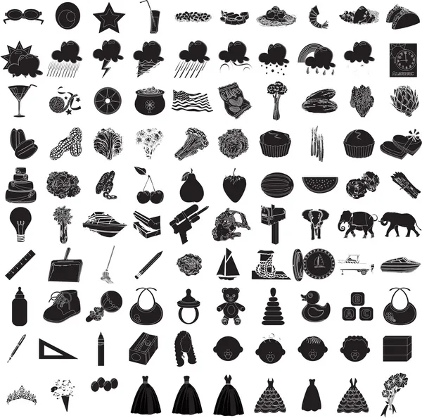 Ensemble de 100 icônes 3 — Image vectorielle