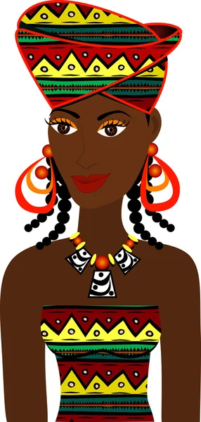 Africano menina Avatar —  Vetores de Stock