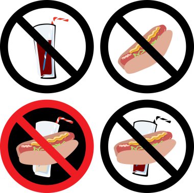 No Food or Drink Sign clipart