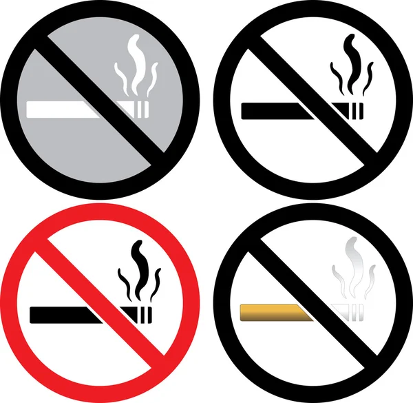 禁止吸烟标志 — 图库矢量图片