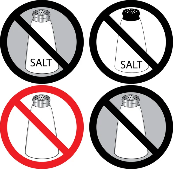 Aucun signe de sel — Image vectorielle