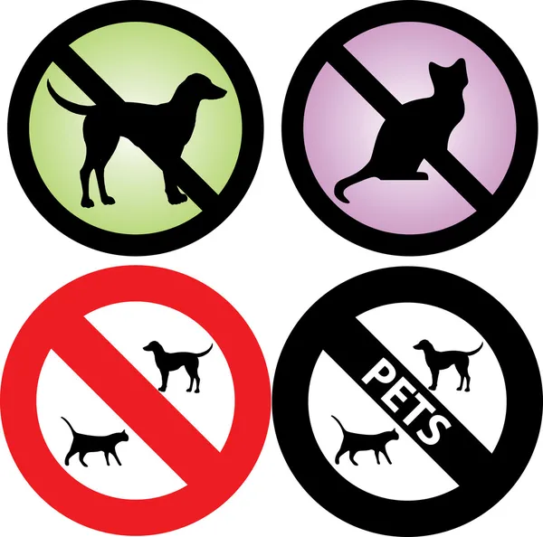 Evcil hayvan yasak. — Stok Vektör