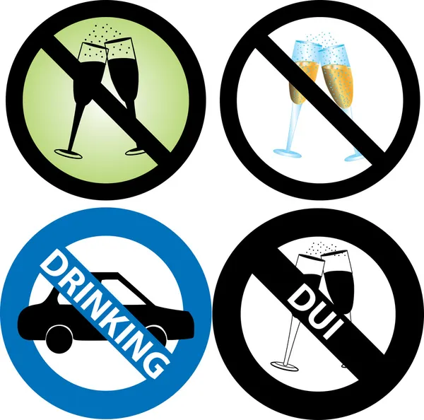 No Drinking Sign — Stock Vector