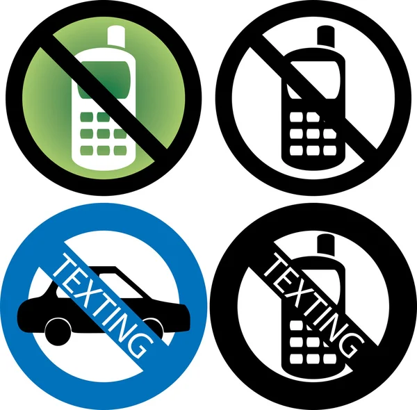 No Cell Phone Sign — Stock Vector
