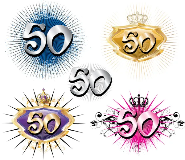 50th Birthday or Anniversary — Stock Vector