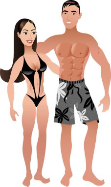 Fit Couple 2 clipart